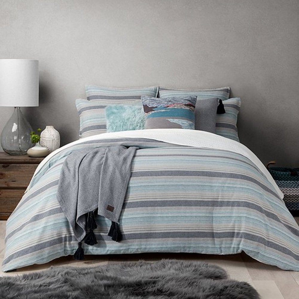 UGG Australia Tatum Stripe Soft Cotton Duvet Cover-King or Queen